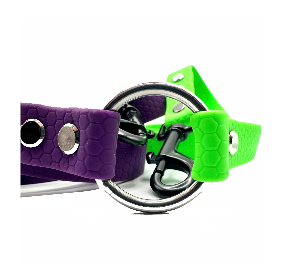 Guinzaglio con anello centrale BI-COLOR - F 20 mm