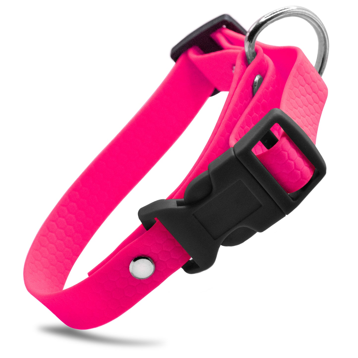 Collare Rosa Brillante - Taglia M - Clip Nera