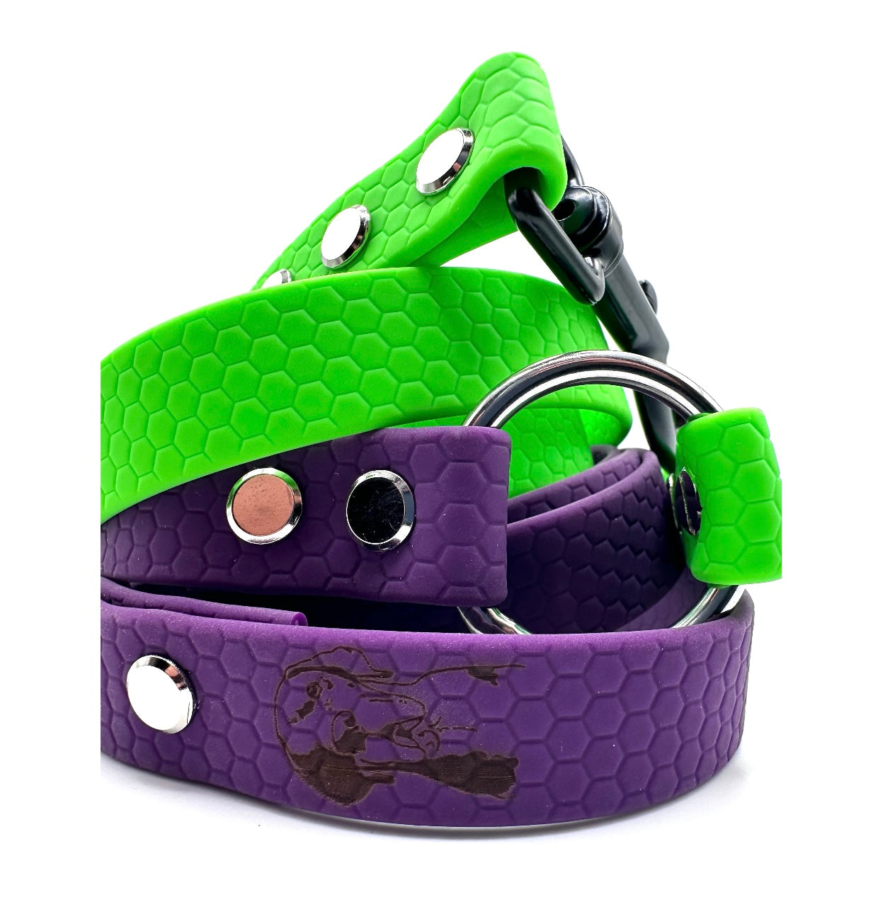 Guinzaglio con anello centrale BI-COLOR - F 20 mm